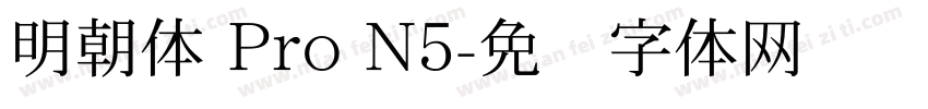 明朝体 Pro N5字体转换
